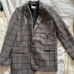 Oversize Everlane Women's Blazer - Brown Plaid
